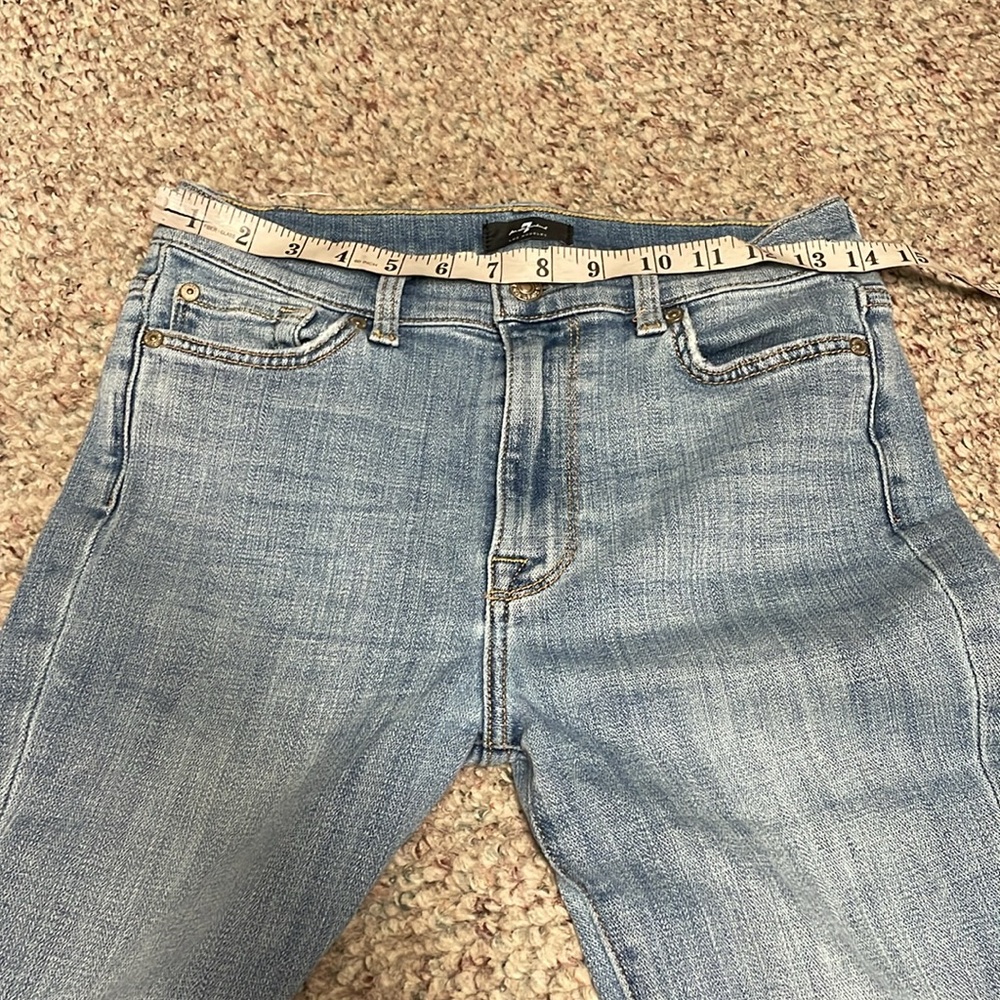 7 for all mankind high waist ankle Women's Blue Jeans - Picture 8 of 9